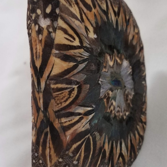 Vtg pheasant feather coin purse - Picture 2 of 6